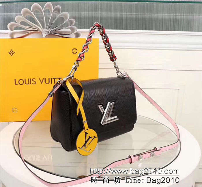 LV路易威登 大號 2018年冬季新造型 Twist中號手袋 可調節皮質包帶短鏈手柄 50305  Bhq1247